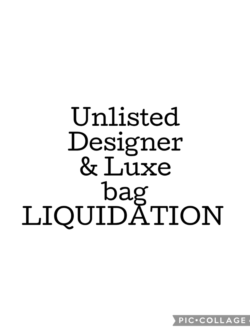 Unlisted Designer & Luxe Bag, Wallet, And Jewelry Liquidation Sale